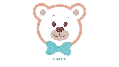 Teddy Bear embroidery designs - Bear face embroidery design machine embroidery pattern - Teddy bear applique design baby boy embroidery file