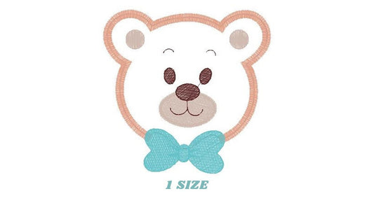 Teddy Bear embroidery designs - Bear face embroidery design machine embroidery pattern - Teddy bear applique design baby boy embroidery file