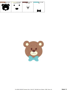 Bear embroidery designs - Teddy embroidery design machine embroidery pattern - Baby Boy embroidery file - instant download pes jef hus vp3