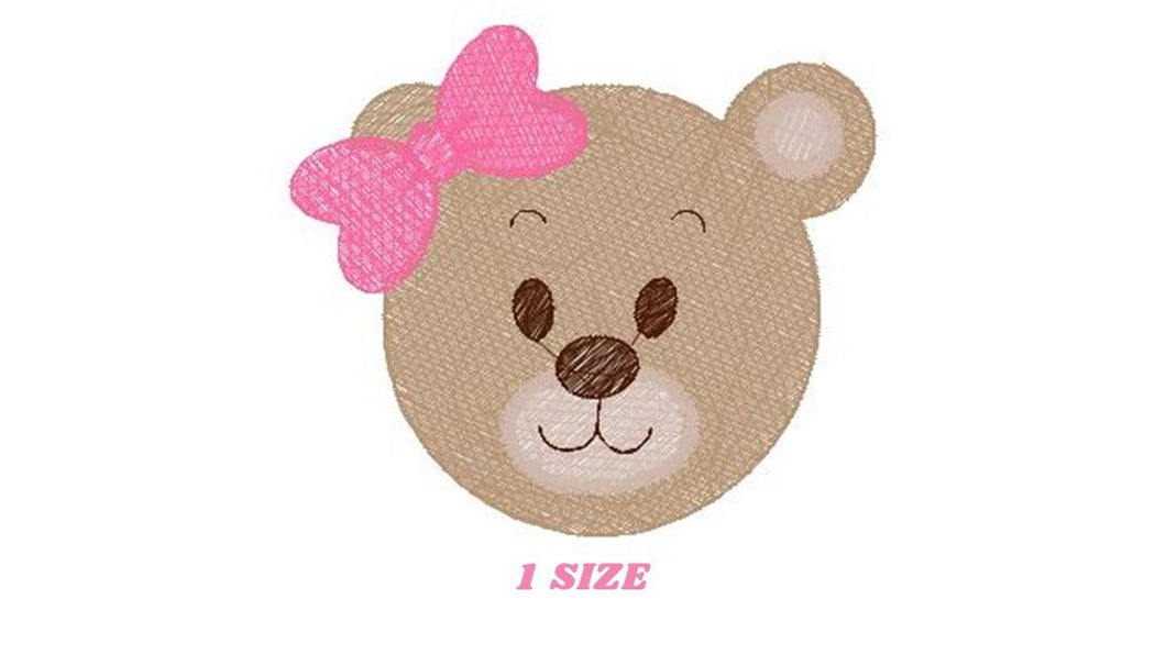 Bear embroidery designs - Teddy embroidery design machine embroidery pattern - Baby Girl embroidery file - instant download pes jef vp3 hus