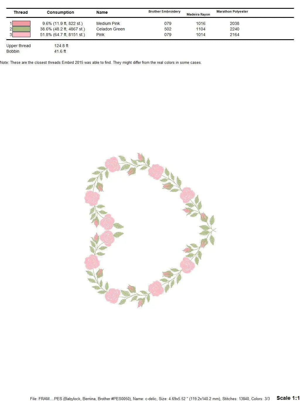 Heart with roses embroidery designs - Flower embroidery design machine embroidery pattern - Monogram Frame embroidery file - pes jef vip vp3 Marcia Embroidery