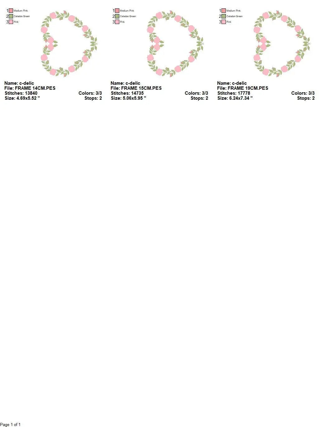 Heart with roses embroidery designs - Flower embroidery design machine embroidery pattern - Monogram Frame embroidery file - pes jef vip vp3 Marcia Embroidery