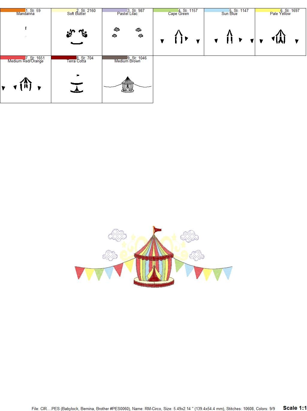 Circus embroidery design - Fair embroidery designs machine embroidery pattern - Tent embroidery file - instant embroidery download digital