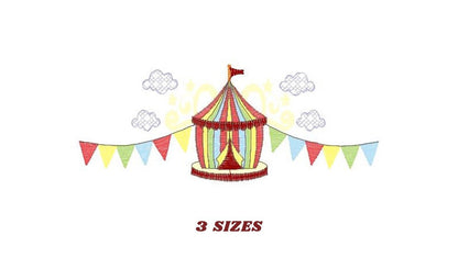 Circus embroidery design - Fair embroidery designs machine embroidery pattern - Tent embroidery file - instant embroidery download digital