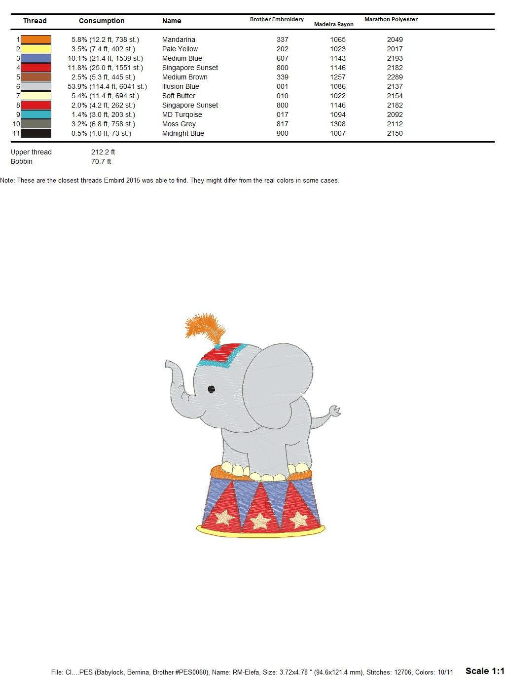 Elephant embroidery designs - Animal Circus embroidery design machine embroidery pattern - Baby boy embroidery file - Circus embroidery pes Marcia Embroidery