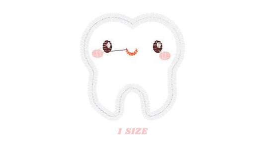 Tooth embroidery designs - Teeth embroidery design machine embroidery pattern - Dentist embroidery file - Dental instant embroidery download