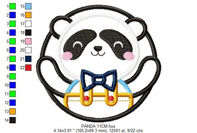 Panda embroidery design - Animal embroidery designs machine embroidery pattern - Baby boy embroidery file - Face Panda applique design