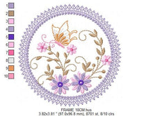 Cargar imagen en el visor de la galería, Flower Frame embroidery designs - Daisy embroidery design machine embroidery pattern - Kitchen embroidery file - instant digital download
