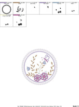 Load image into Gallery viewer, Frame embroidery designs - Flower embroidery design machine embroidery pattern - Garden frame embroidery file - kitchen embroidery download
