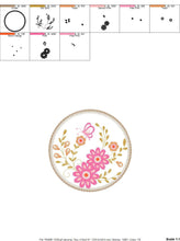 Load image into Gallery viewer, Frame embroidery designs - Flower embroidery design machine embroidery pattern - Daisy embroidery file girl embroidery - Flower frame design
