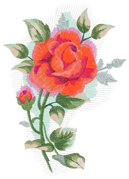 Roses embroidery designs - Flower embroidery design machine embroidery pattern - Rose embroidery file - Flowers for towels embroidery pes