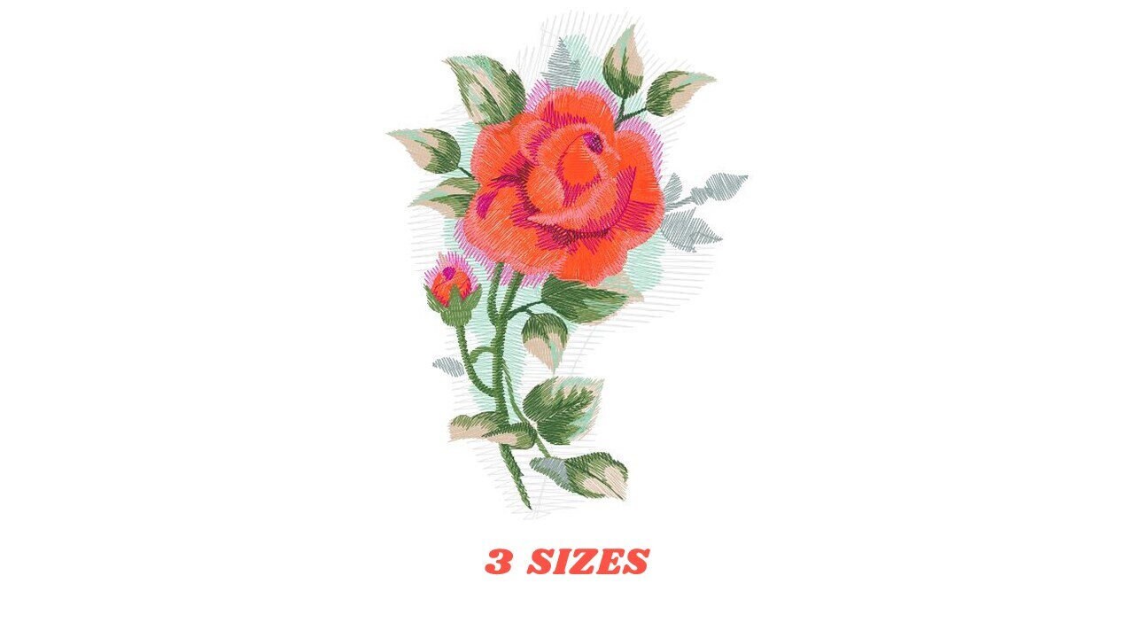 Roses embroidery designs - Flower embroidery design machine embroidery pattern - Rose embroidery file - Flowers for towels embroidery pes