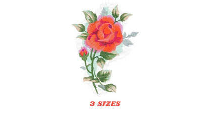 Roses embroidery designs - Flower embroidery design machine embroidery pattern - Rose embroidery file - Flowers for towels embroidery pes