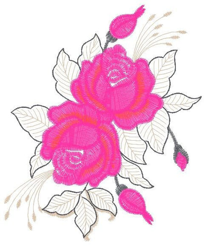 Roses embroidery designs - Flower embroidery design machine embroidery pattern - Floral embroidery file - instant embroidery download pes Marcia Embroidery