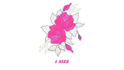 Roses embroidery designs - Flower embroidery design machine embroidery pattern - Floral embroidery file - instant embroidery download pes Marcia Embroidery