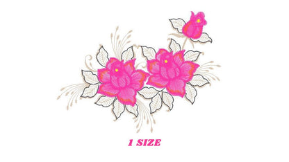 Roses embroidery designs - Flower embroidery design machine embroidery pattern - Floral embroidery file - instant embroidery download pes Marcia Embroidery