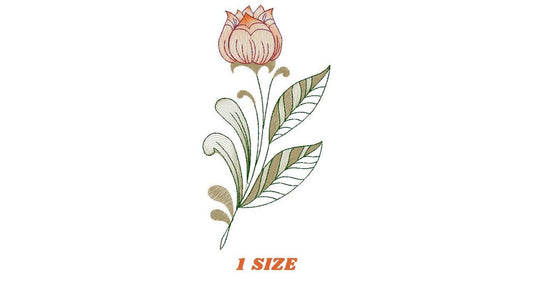 Tulip embroidery designs - Flower embroidery design machine embroidery pattern - Flower corner laurel embroidery file - instant download pes