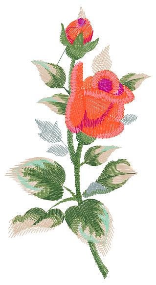 Roses embroidery designs - Flower embroidery design machine embroidery pattern - Rose embroidery file - Flowers for towels embroidery pes Marcia Embroidery