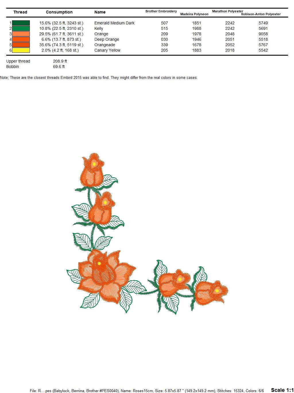 Corner with roses embroidery designs - Flower embroidery design machine embroidery pattern - Monogram Frame embroidery file - pes jef vip