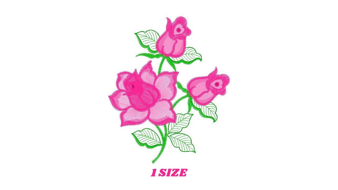 Roses embroidery designs - Flower embroidery design machine embroidery pattern - Floral embroidery file - instant embroidery download pes - Marcia Embroidery