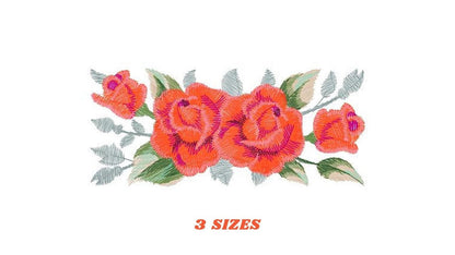 Roses embroidery designs - Flower embroidery design machine embroidery pattern - Floral embroidery file - instant embroidery download pes - Marcia Embroidery