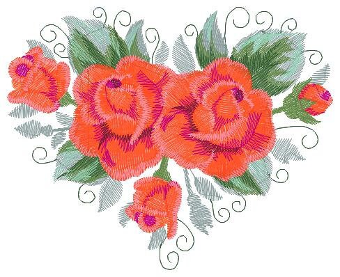 Roses embroidery designs - Flower embroidery design machine embroidery pattern - Floral embroidery file - instant download pes jef vip vp3 - Marcia Embroidery