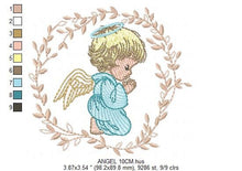 Carica l&#39;immagine nel visualizzatore di Gallery, Angel embroidery designs - Baby girl embroidery design machine embroidery pattern - Girl with wings embroidery file - instant download pes
