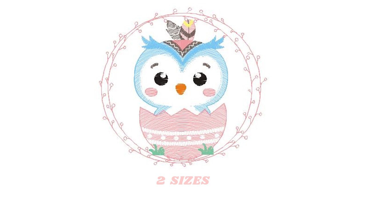 Owl embroidery design - Bird embroidery design machine embroidery pattern - Baby boy embroidery file - instant download bird with egg Marcia Embroidery