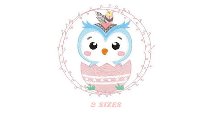 Owl embroidery design - Bird embroidery design machine embroidery pattern - Baby boy embroidery file - instant download bird with egg Marcia Embroidery