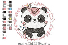 Cargar imagen en el visor de la galería, Panda embroidery design - Animal embroidery designs machine embroidery pattern - Baby boy embroidery file - Panda frame instant download pes
