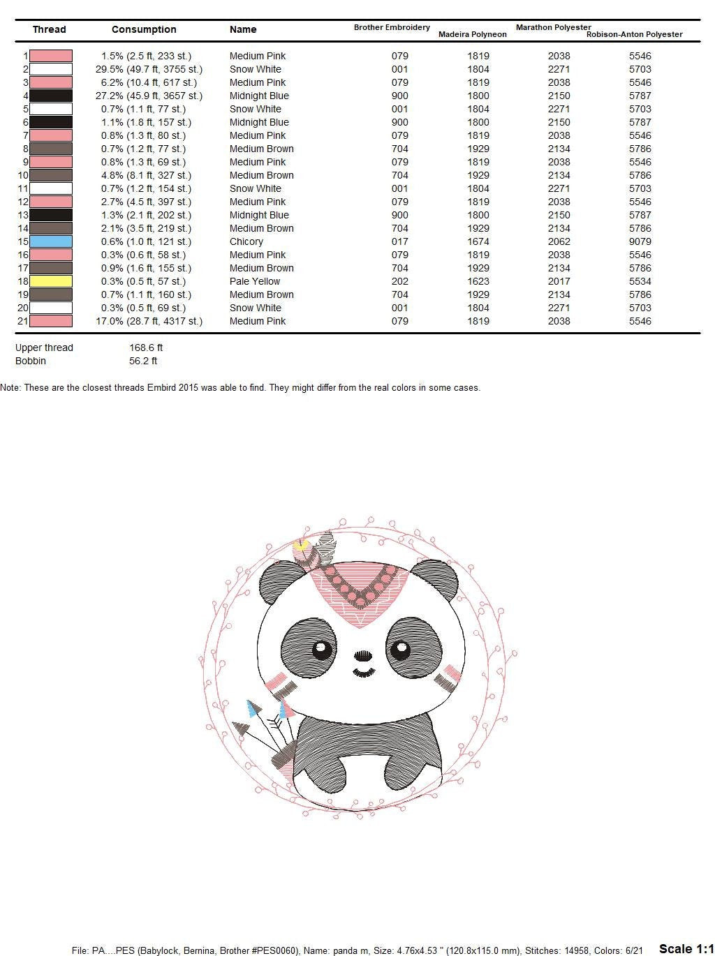 Panda embroidery design - Animal embroidery designs machine embroidery pattern - Baby boy embroidery file - Panda frame instant download pes