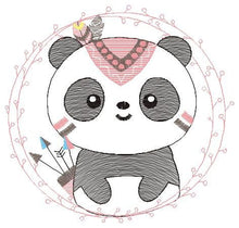 Cargar imagen en el visor de la galería, Panda embroidery design - Animal embroidery designs machine embroidery pattern - Baby boy embroidery file - Panda frame instant download pes
