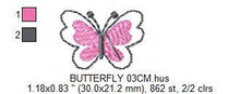 Cargar imagen en el visor de la galería, Butterfly embroidery design - Cute embroidery designs machine embroidery pattern - Baby girl embroidery file - instant download digital pes
