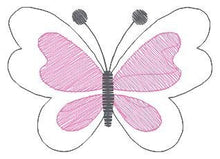 Cargar imagen en el visor de la galería, Butterfly embroidery design - Cute embroidery designs machine embroidery pattern - Baby girl embroidery file - instant download digital pes
