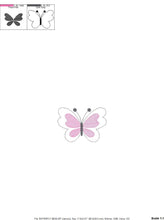 Load image into Gallery viewer, Butterfly embroidery design - Cute embroidery designs machine embroidery pattern - Baby girl embroidery file - instant download digital pes
