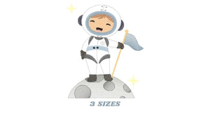 Astronaut embroidery designs - Baby boy embroidery design machine embroidery pattern - Space embroidery file - instant download Star Rocket