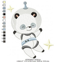 Load image into Gallery viewer, Panda Astronaut embroidery designs - Baby boy embroidery design machine embroidery pattern - instant download  Space embroidery file Planet
