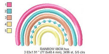 Charger l&#39;image dans la galerie, Boho Rainbow embroidery design - Colorful Rainbow embroidery designs machine embroidery pattern - Baby girl embroidery file - pes download
