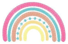 Load image into Gallery viewer, Boho Rainbow embroidery design - Colorful Rainbow embroidery designs machine embroidery pattern - Baby girl embroidery file - pes download
