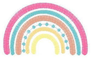 Boho Rainbow embroidery design - Colorful Rainbow embroidery designs machine embroidery pattern - Baby girl embroidery file - pes download