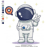 Load image into Gallery viewer, Astronaut embroidery designs - Baby boy embroidery design machine embroidery pattern - Space embroidery file Star Rocket - instant download
