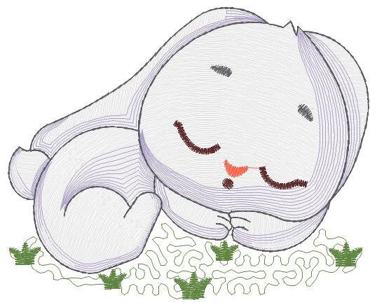 Sleeping bunny embroidery design - Baby girl embroidery designs machine embroidery pattern - Newborn embroidery file Nursery Maternity pes Marcia Embroidery
