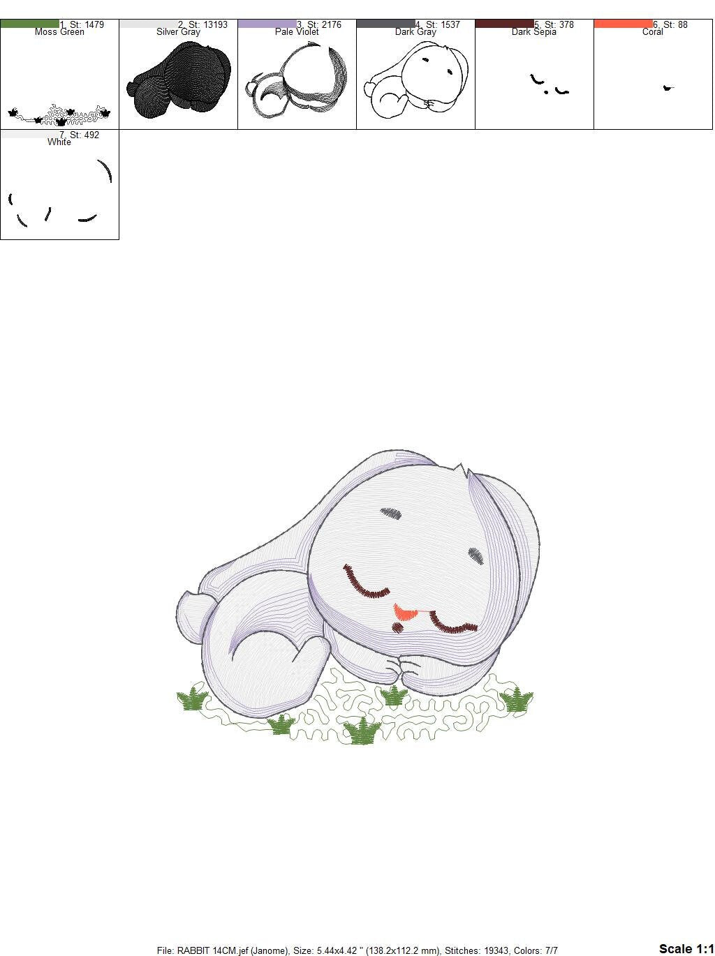 Sleeping bunny embroidery design - Baby girl embroidery designs machine embroidery pattern - Newborn embroidery file Nursery Maternity pes Marcia Embroidery