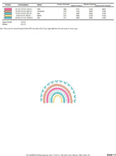 Load image into Gallery viewer, Boho Rainbow embroidery design - Colorful Rainbow embroidery designs machine embroidery pattern - Baby girl embroidery file - Batik hearts
