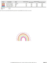 Carica l&#39;immagine nel visualizzatore di Gallery, Boho Rainbow embroidery design - Colorful Rainbow embroidery designs machine embroidery pattern - Baby girl embroidery file - Batik hearts
