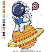 Laden Sie das Bild in den Galerie-Viewer, Astronaut embroidery designs - Baby boy embroidery design machine embroidery pattern - Saturn embroidery file Star Rocket - instant download
