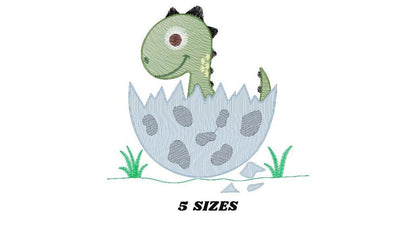 Dinosaur embroidery designs - Dino in egg machine pattern - Baby Boy Dragon file - Dinosaur egg - Instant digital download pes jef dst hus Marcia Embroidery
