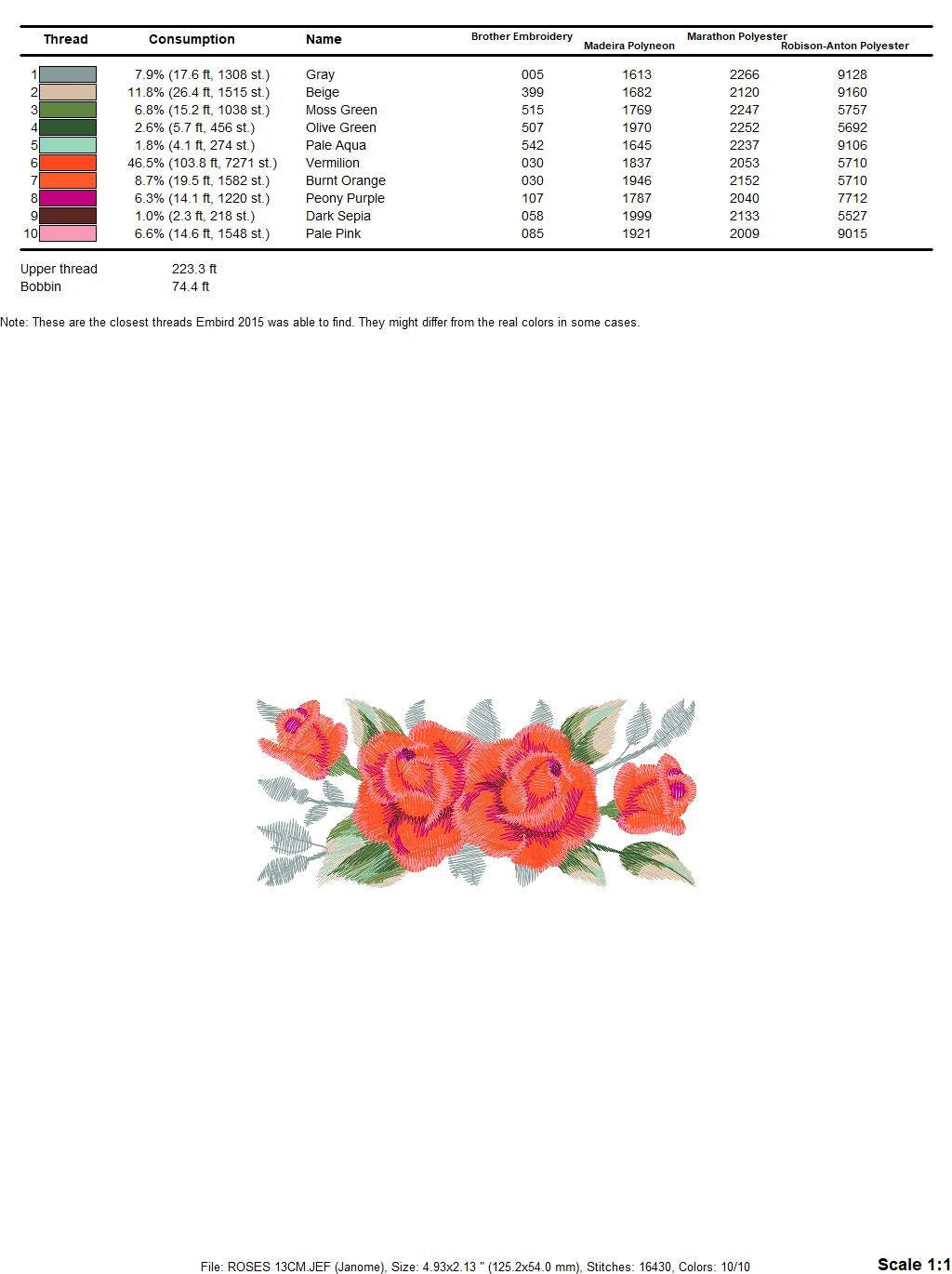 Roses embroidery designs - Flower embroidery design machine embroidery pattern - Floral embroidery file - instant embroidery download pes - Marcia Embroidery
