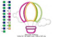 Load image into Gallery viewer, Balloon embroidery designs - Hot air balloon embroidery design machine embroidery pattern - Kid embroidery file - Baby boy instant download
