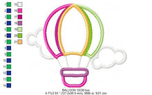 Load image into Gallery viewer, Balloon embroidery designs - Hot air balloon embroidery design machine embroidery pattern - Kid embroidery file - Baby boy instant download
